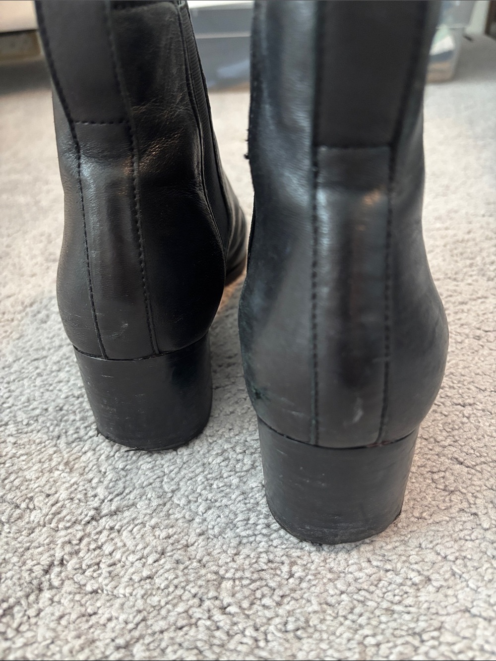 Women’s Rag & Bone Walker  Black Leather Chelsea Boot Ankle Shoes - Picture 2 of 6